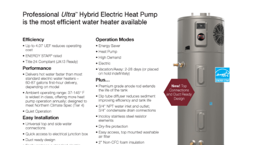 Hybrid Electric Spec Sheet