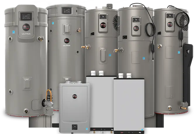 Ruud Water Heater Products Grouped