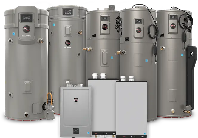 Ruud Water Heater Products Grouped